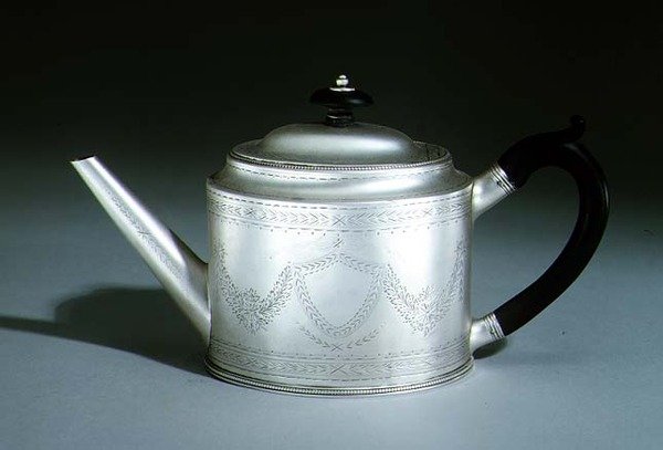 Czajnik, 1780 (srebrny) autorstwa Hester Bateman