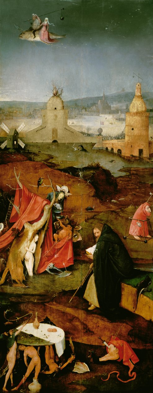 Kuszenie św. Antoniego (panel po prawej) (patrz także 821, 44162, 59834, 67838 i 67839) autorstwa Hieronymus Bosch