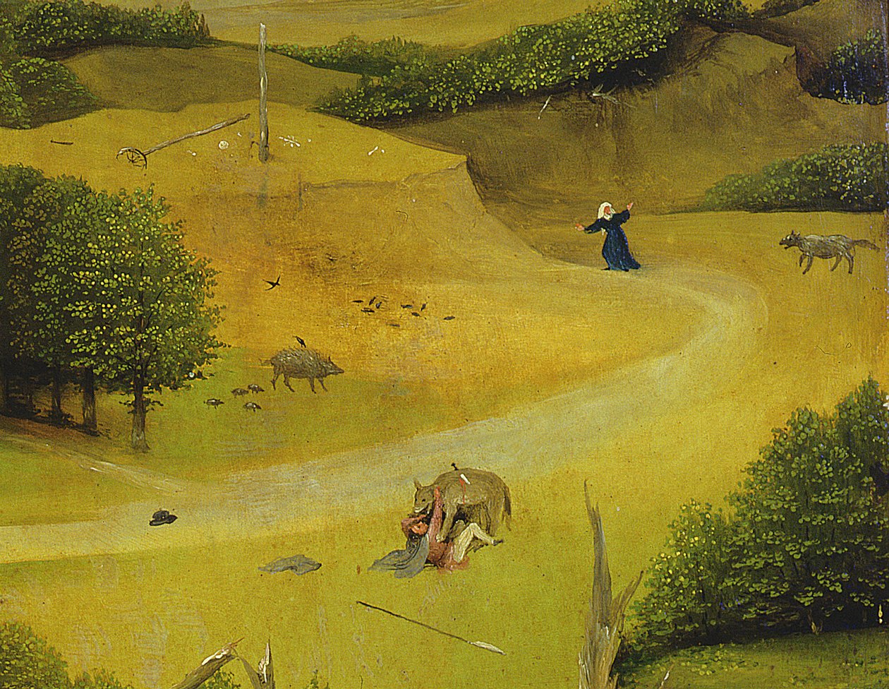 Pokłon Trzech Króli, fragment postaci tła, 1510 (detal 3427) autorstwa Hieronymus Bosch