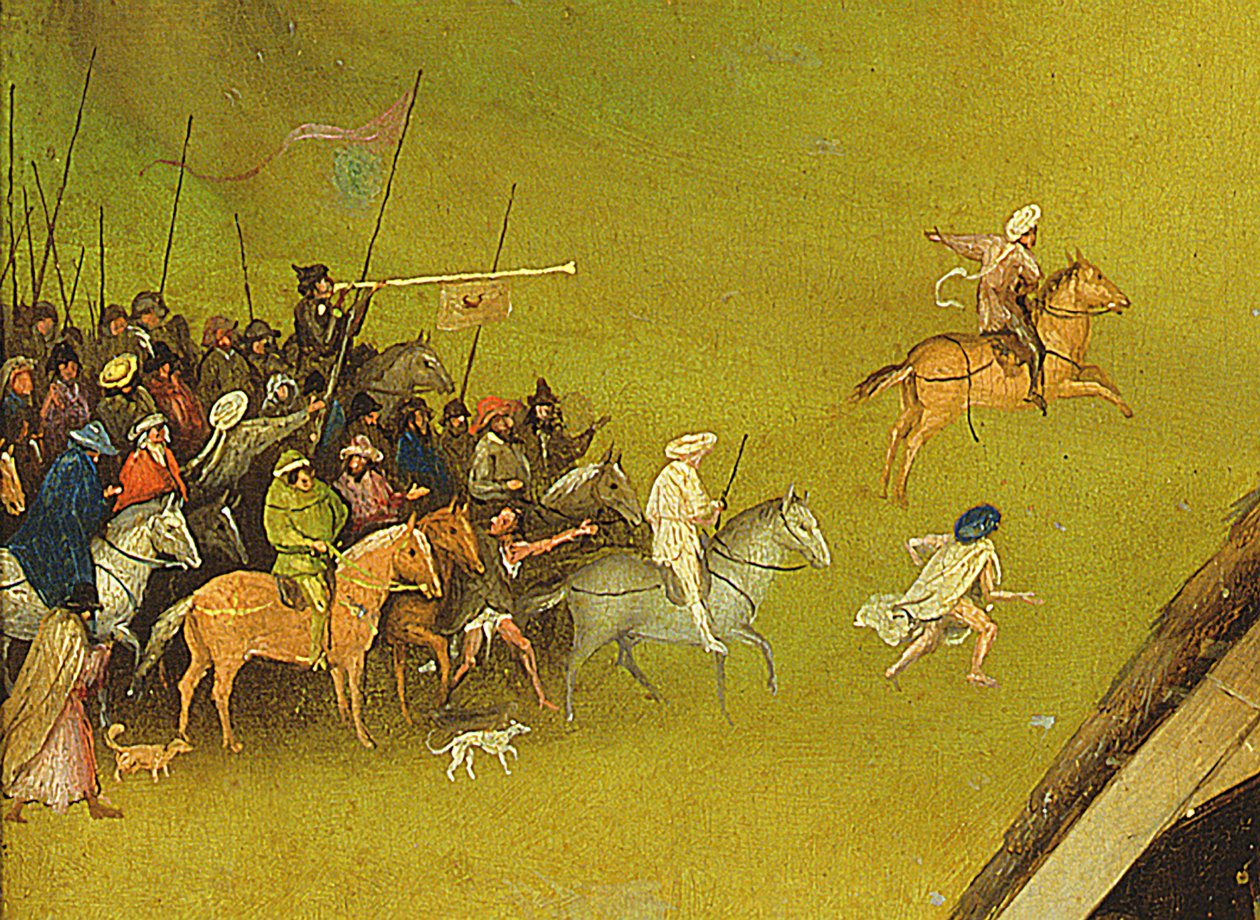 Pokłon Trzech Króli, fragment tła, 1510 (detal 3427) autorstwa Hieronymus Bosch