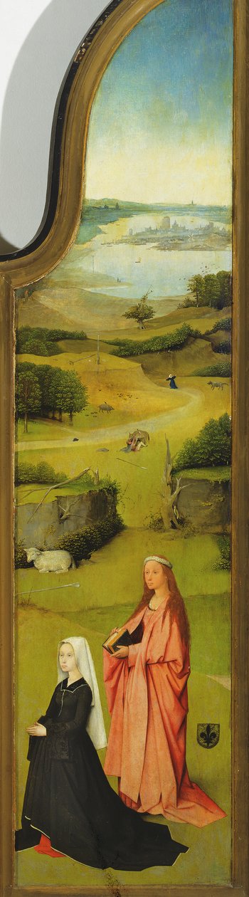 Pokłon Trzech Króli, fragment prawego panelu, 1510 olej na fragmencie panelu 3427 autorstwa Hieronymus Bosch