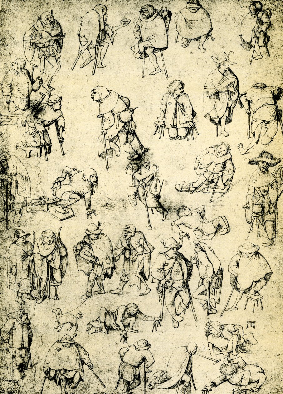 Kaleki, żebracy i żebracy muzycy autorstwa Hieronymus Bosch