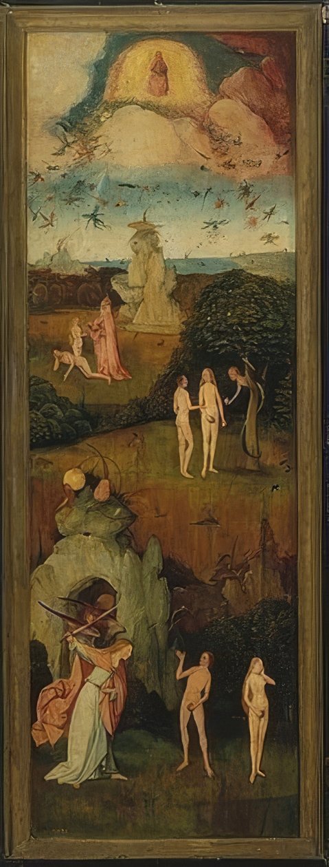 Wózek na siano (tryptyk). Lewy panel. Około 1515 autorstwa Hieronymus Bosch