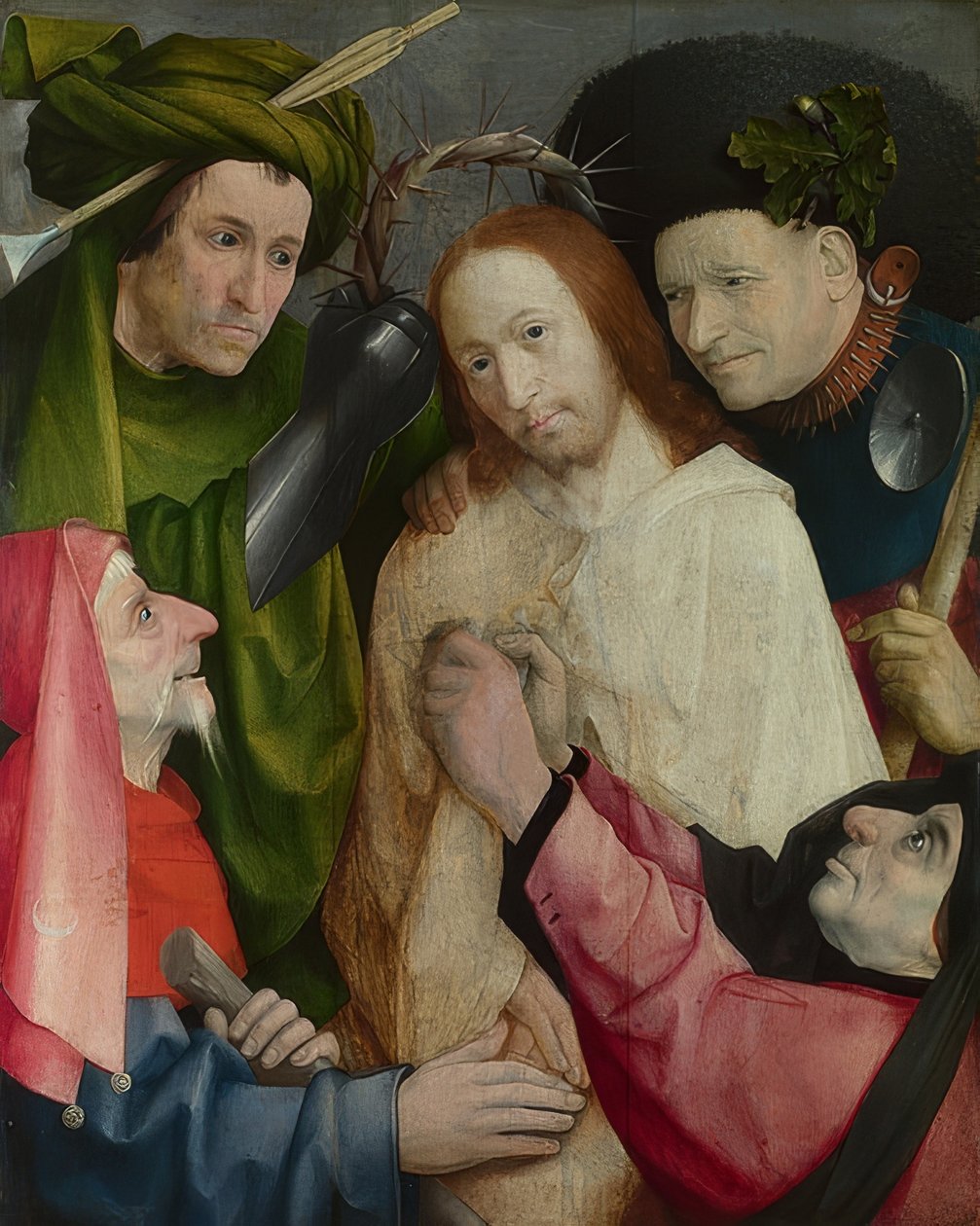 Naśmiewanie się z Chrystusa. Około 1510 autorstwa Hieronymus Bosch