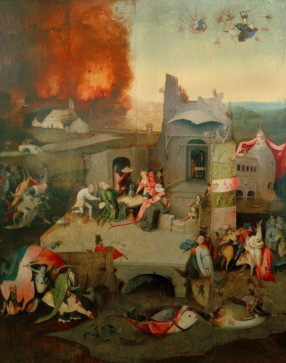 Kuszenie św. Antoniego autorstwa Hieronymus Bosch