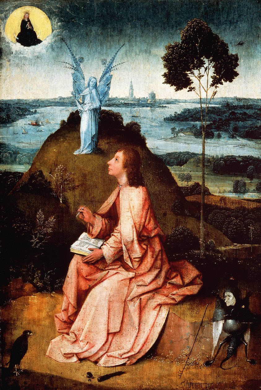 Świętego Jana na Patmos autorstwa Hieronymus Bosch