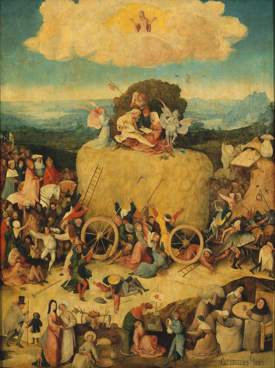 Tryptyk z Haywain Panel centralny, ok. 1930 r. 1516 autorstwa Hieronymus Bosch