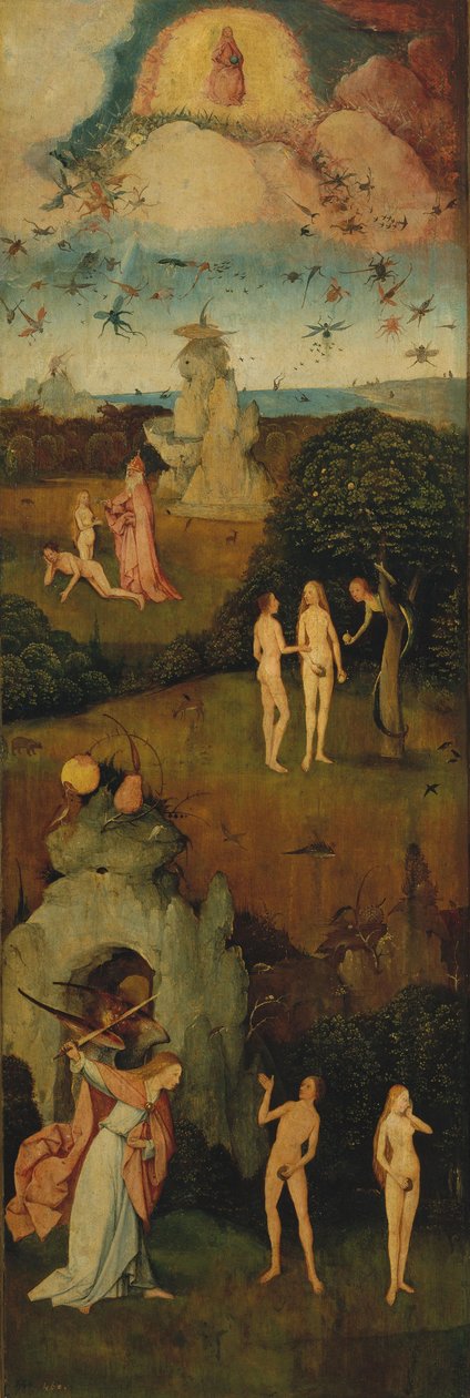 Tryptyk z Haywain Lewy panel, c. 1516 autorstwa Hieronymus Bosch