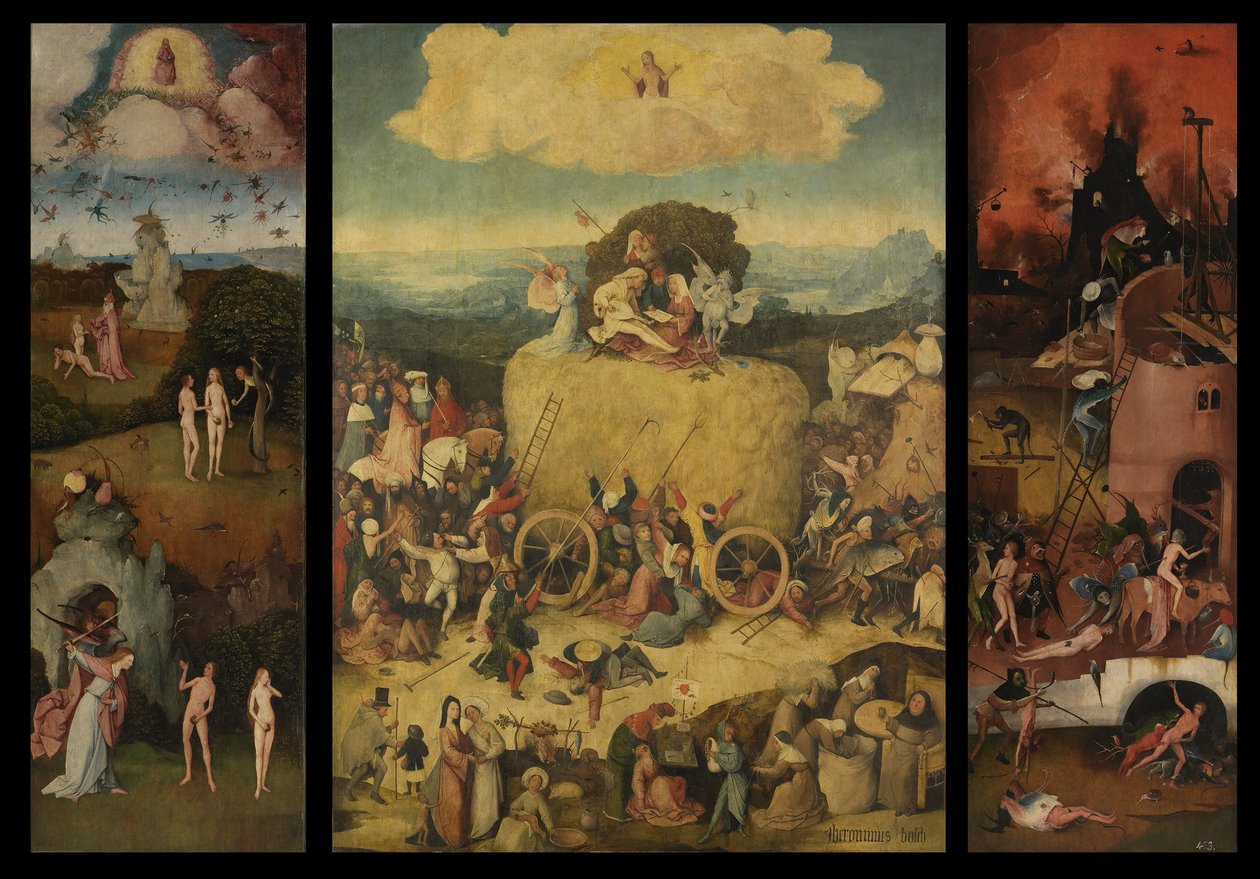 Tryptyk z sianem, ok. 1930 r. 1516 autorstwa Hieronymus Bosch