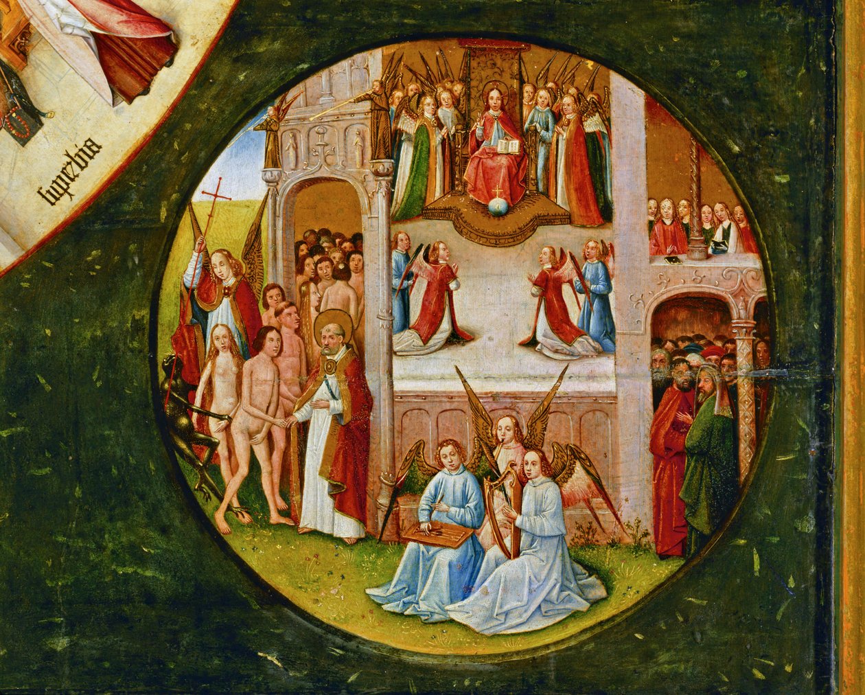 Tabela siedmiu grzechów głównych ... autorstwa Hieronymus Bosch