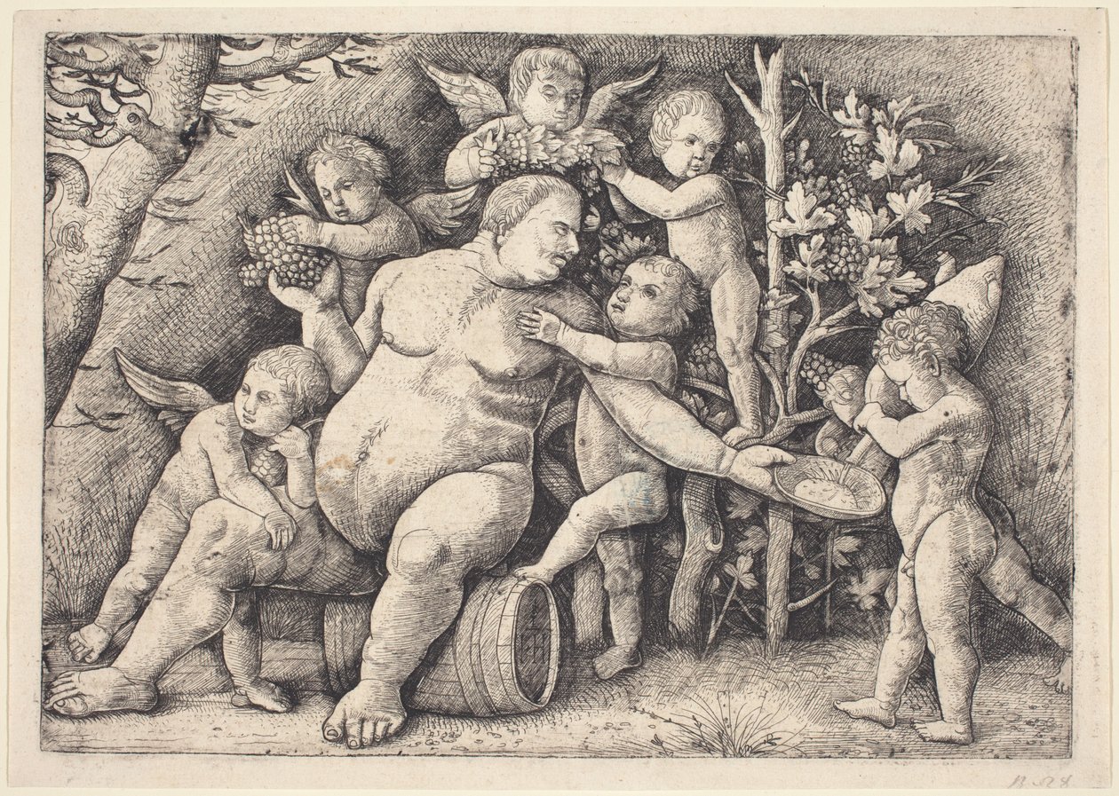 Silenus autorstwa Hieronymus Hopfer after Andrea Mantegna