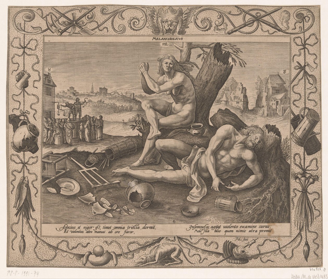 Melancholia Cztery temperamenty (tytuł serii) autorstwa Hieronymus Lederer