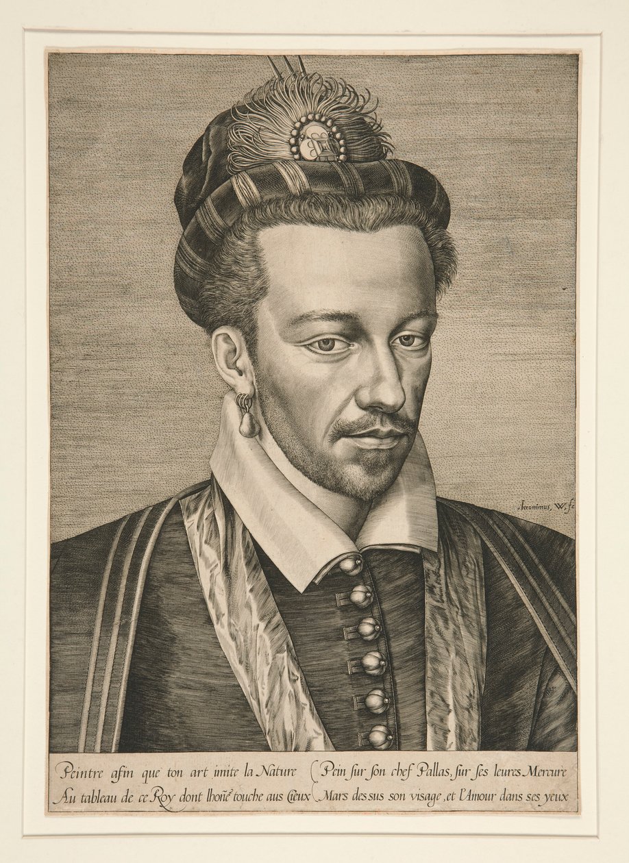 Portret Henryka III autorstwa Hieronymus Wierix