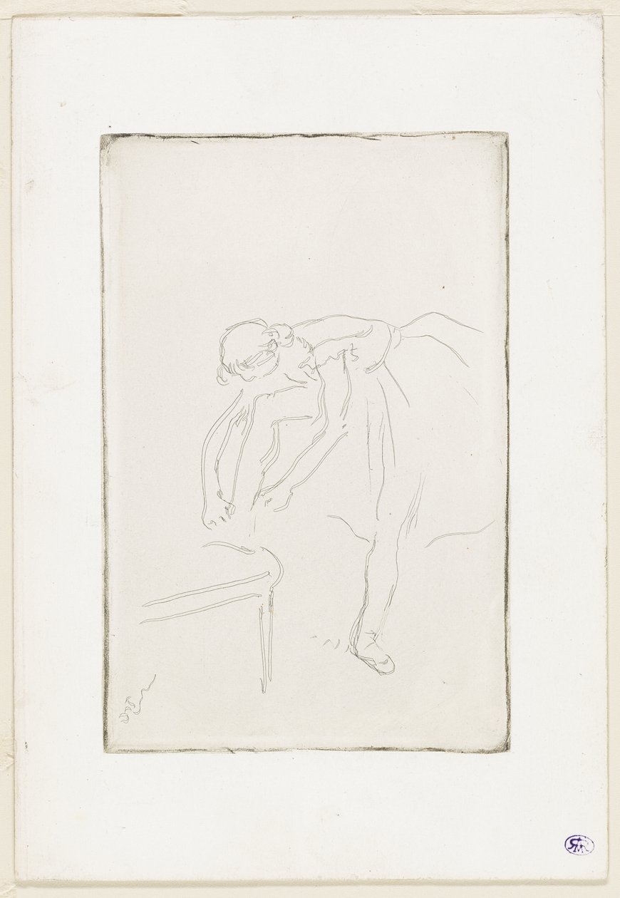 Tancerka zakładająca but autorstwa Hilaire Germain Edgar Degas