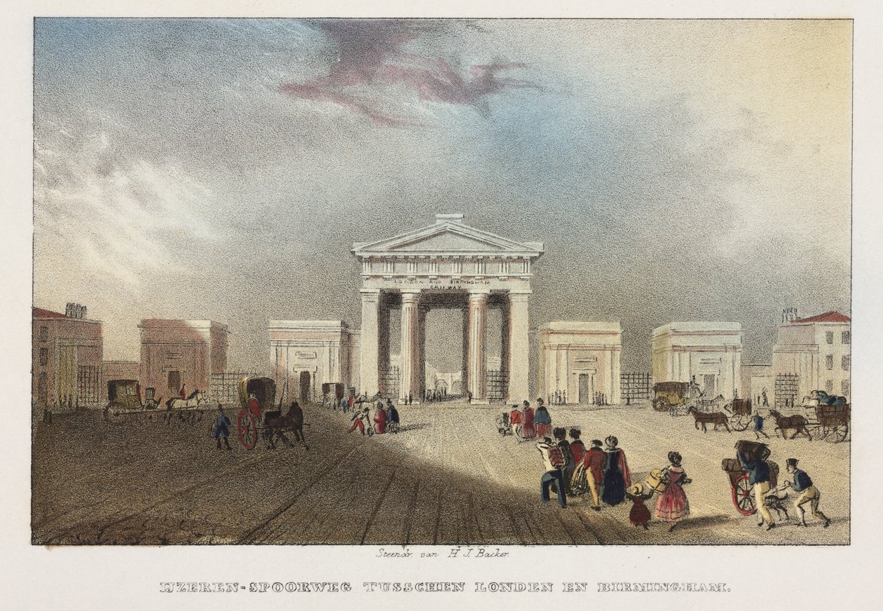 Stacja Euston, Londyn autorstwa Hilmar Johannes after Backer