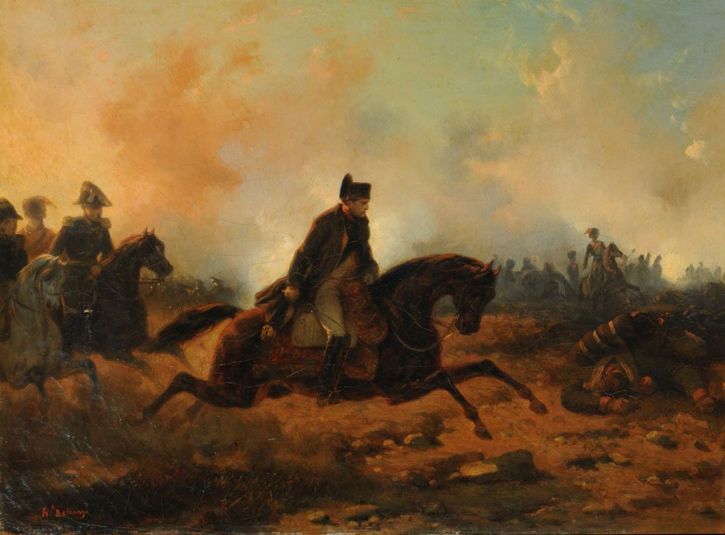 Napoleon i łup Waterloo autorstwa Hippolyte Bellange
