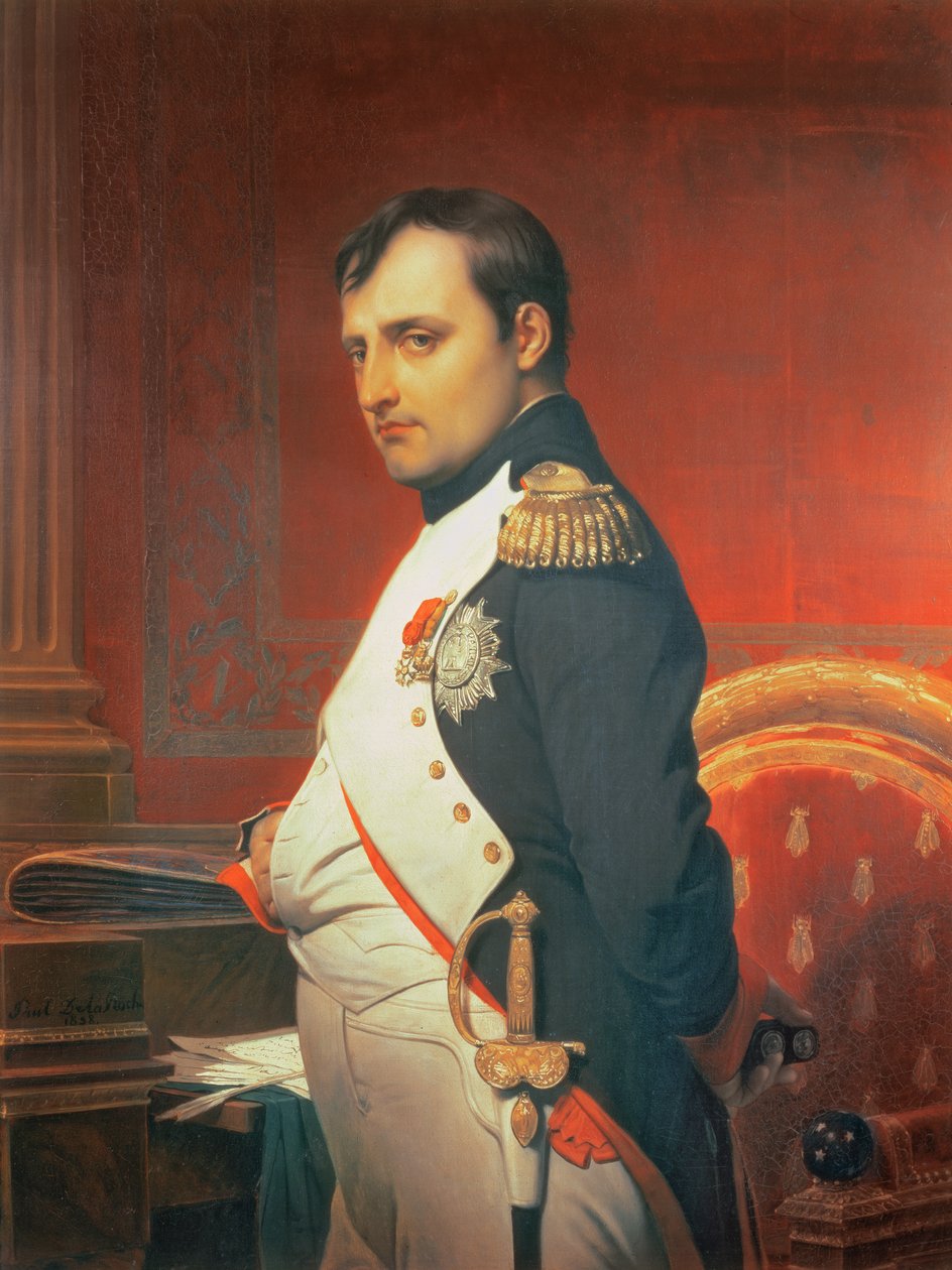 Napoleon (1769-1821) w swoim gabinecie autorstwa Hippolyte Delaroche