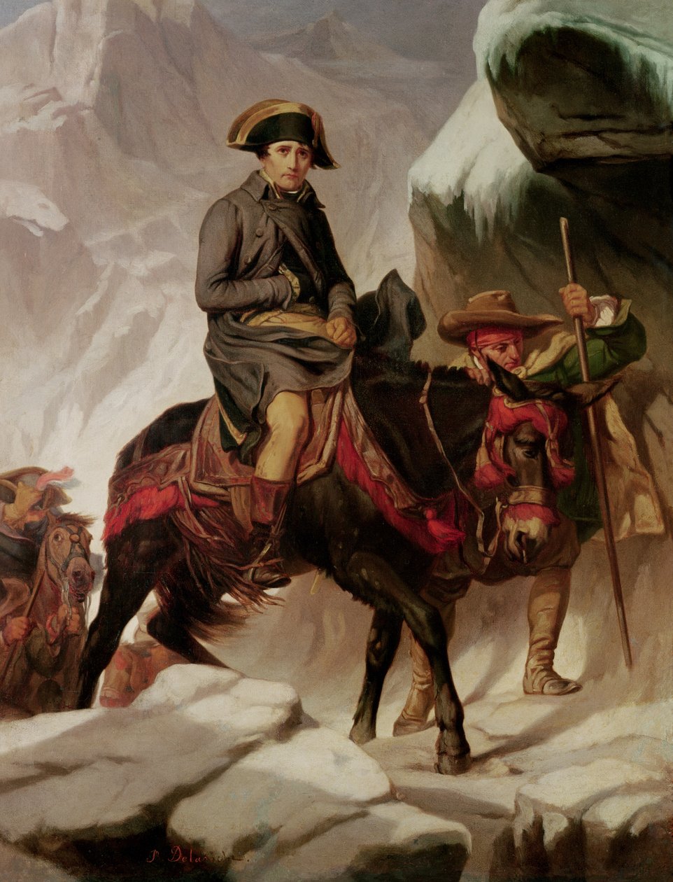 Napoleon Bonaparte (1769-1821) Przekraczający Alpy autorstwa Hippolyte Delaroche