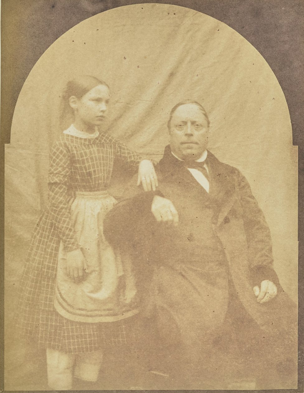 [Portret mężczyzny i dziewczyny]. autorstwa Hippolyte Bayard