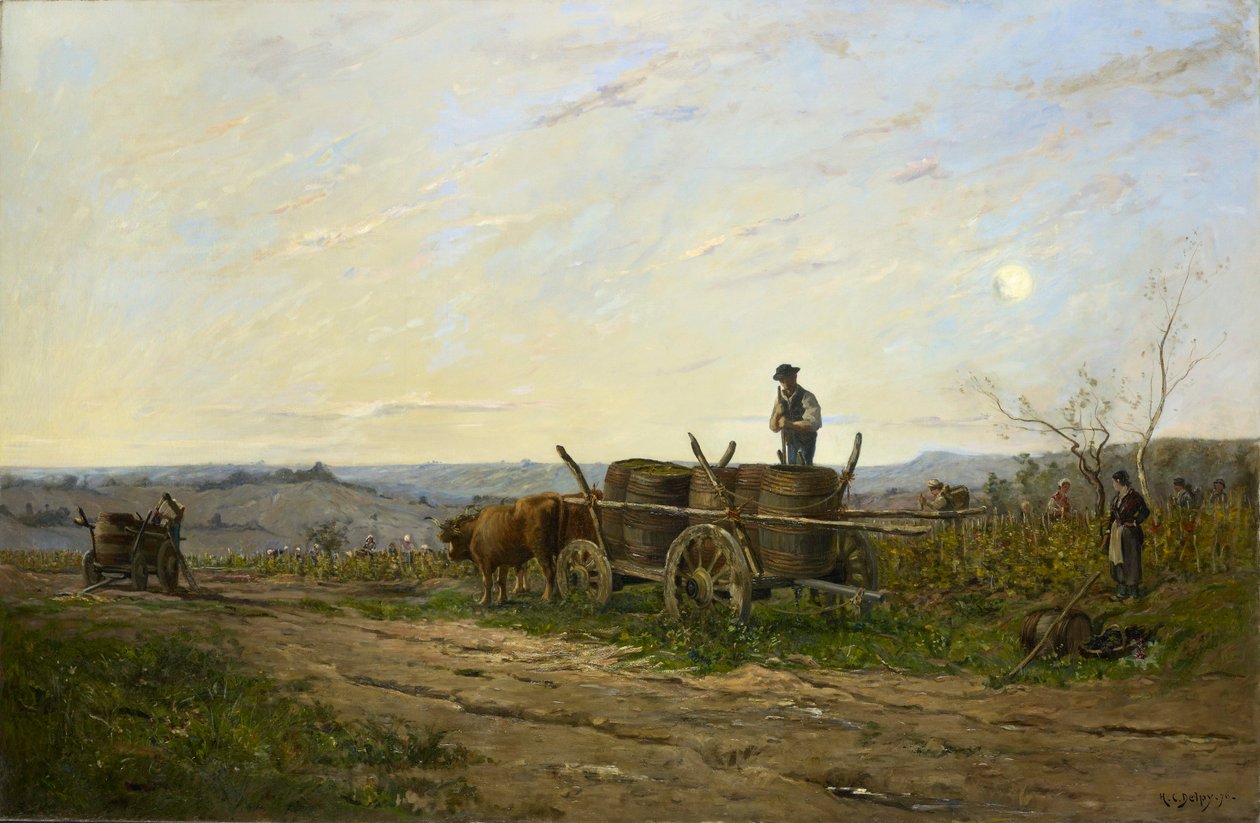 Zbiór rano, 1876 autorstwa Hippolyte Camille Delpy