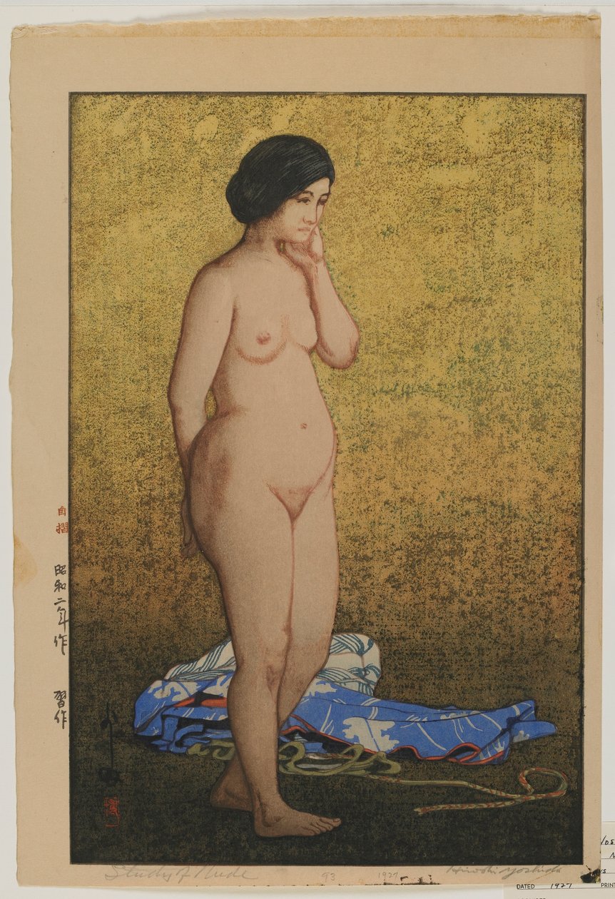 Studium aktu, epoka Showa autorstwa Hiroshi Yoshida