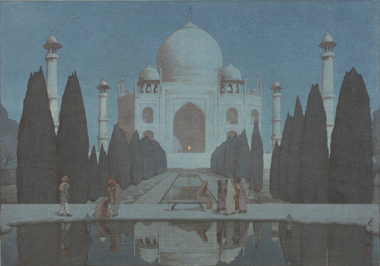 Taj Mahal nocą, nr 6 autorstwa Hiroshi Yoshida