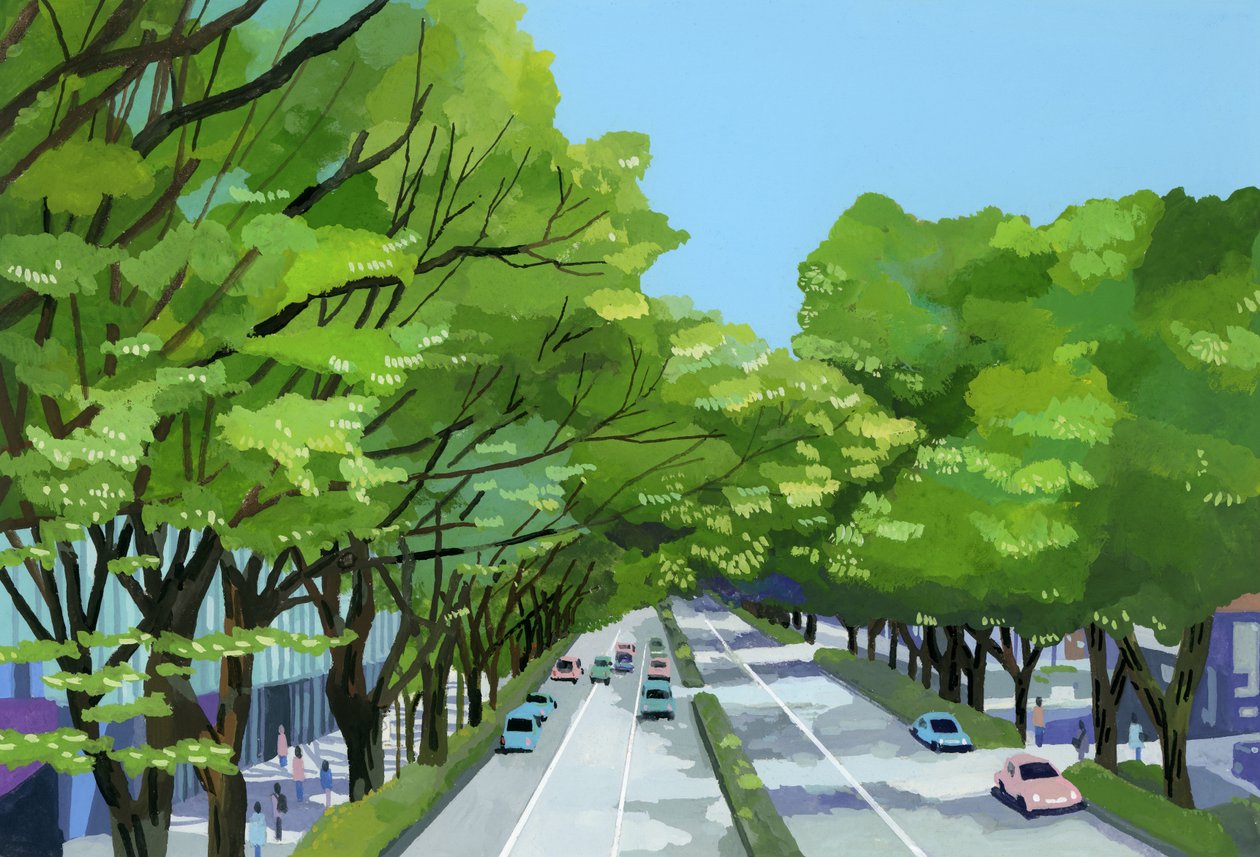 Tokio, Omote Sand, Harajuku autorstwa Hiroyuki Izutsu