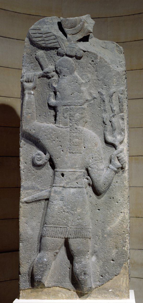 Stela Teshuba, syryjskiego boga burzy, z Tell Ahmar, Syria (bazalt) autorstwa Hittite