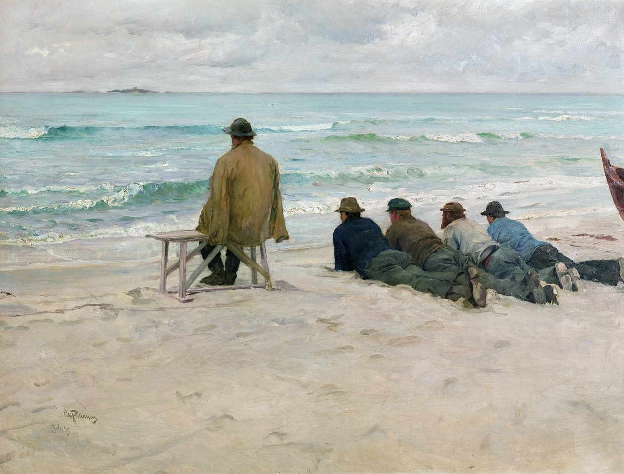 Na zegarku autorstwa Hjalmer Eilif Emanuel Peterssen