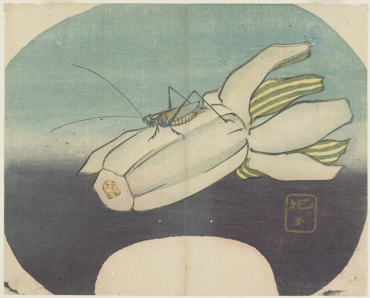 (Cricket on a squash), ok. 1900. 1830 autorstwa Hogyoku