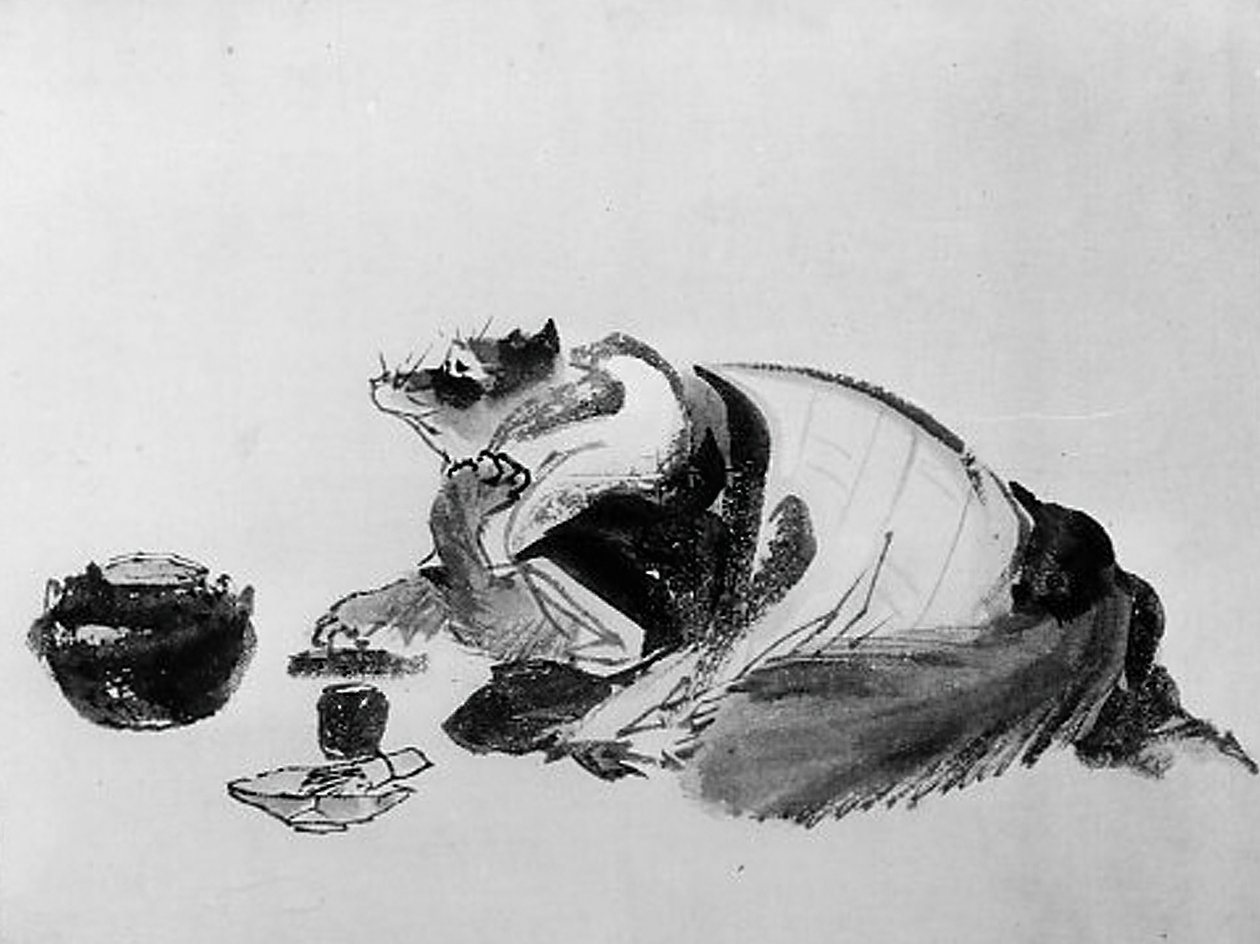 Borsuk, XIX wiek. autorstwa Hokusai School.