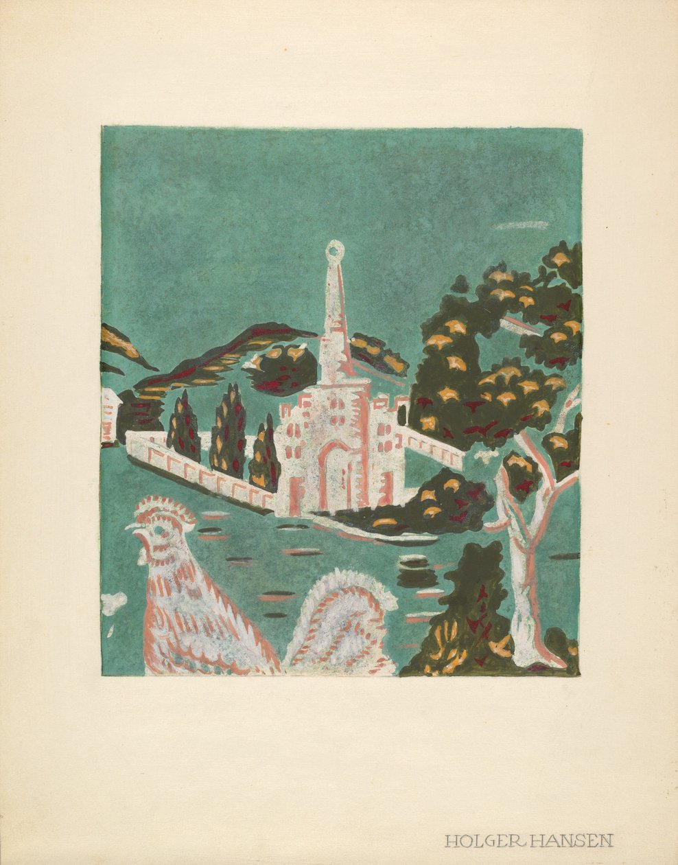 Detal Bandbox, ok. 1940. autorstwa Holger Hansen