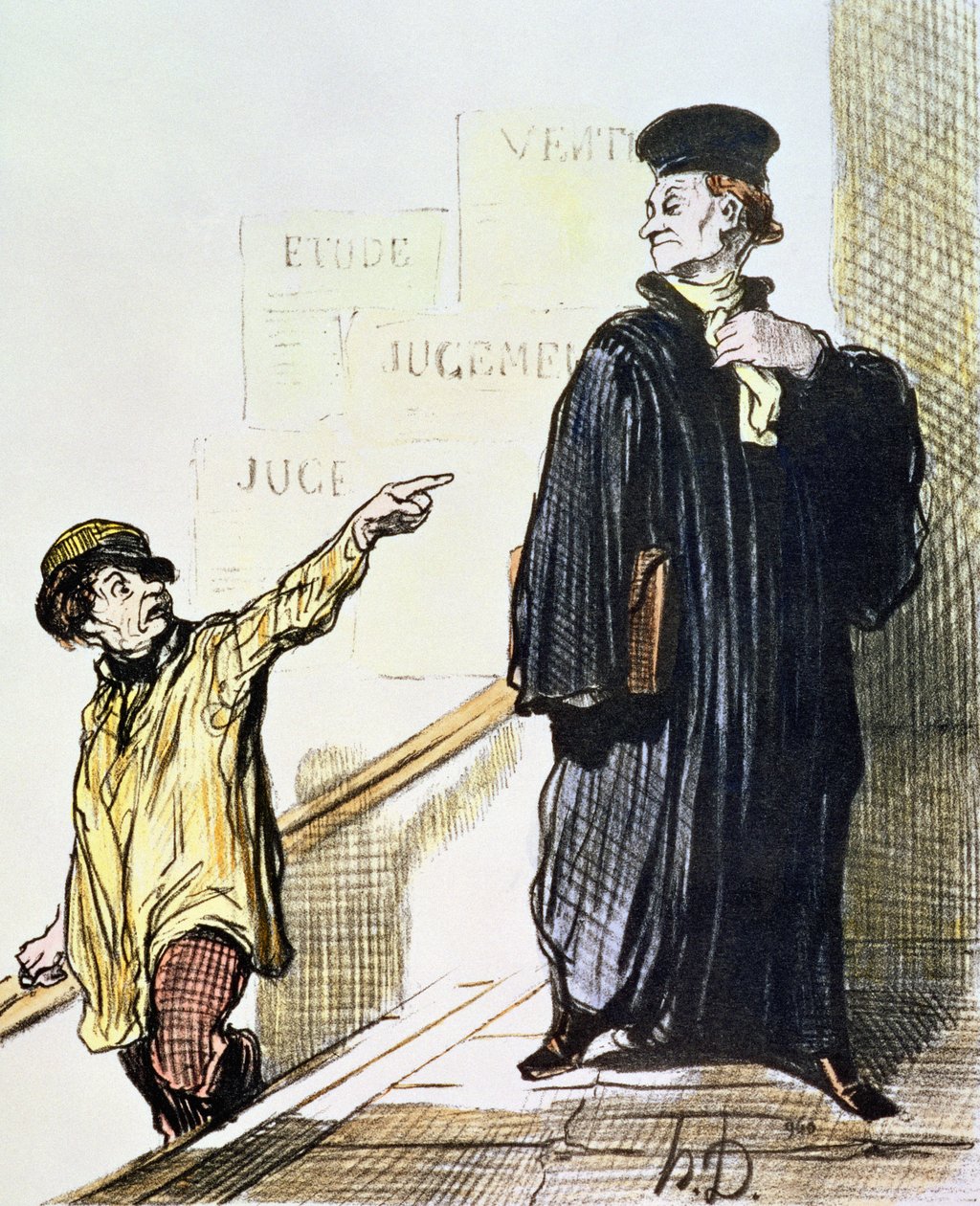 Klient niezadowolony, z cyklu „Les Gens de Justice”, ok.1846 autorstwa Honoré Daumier