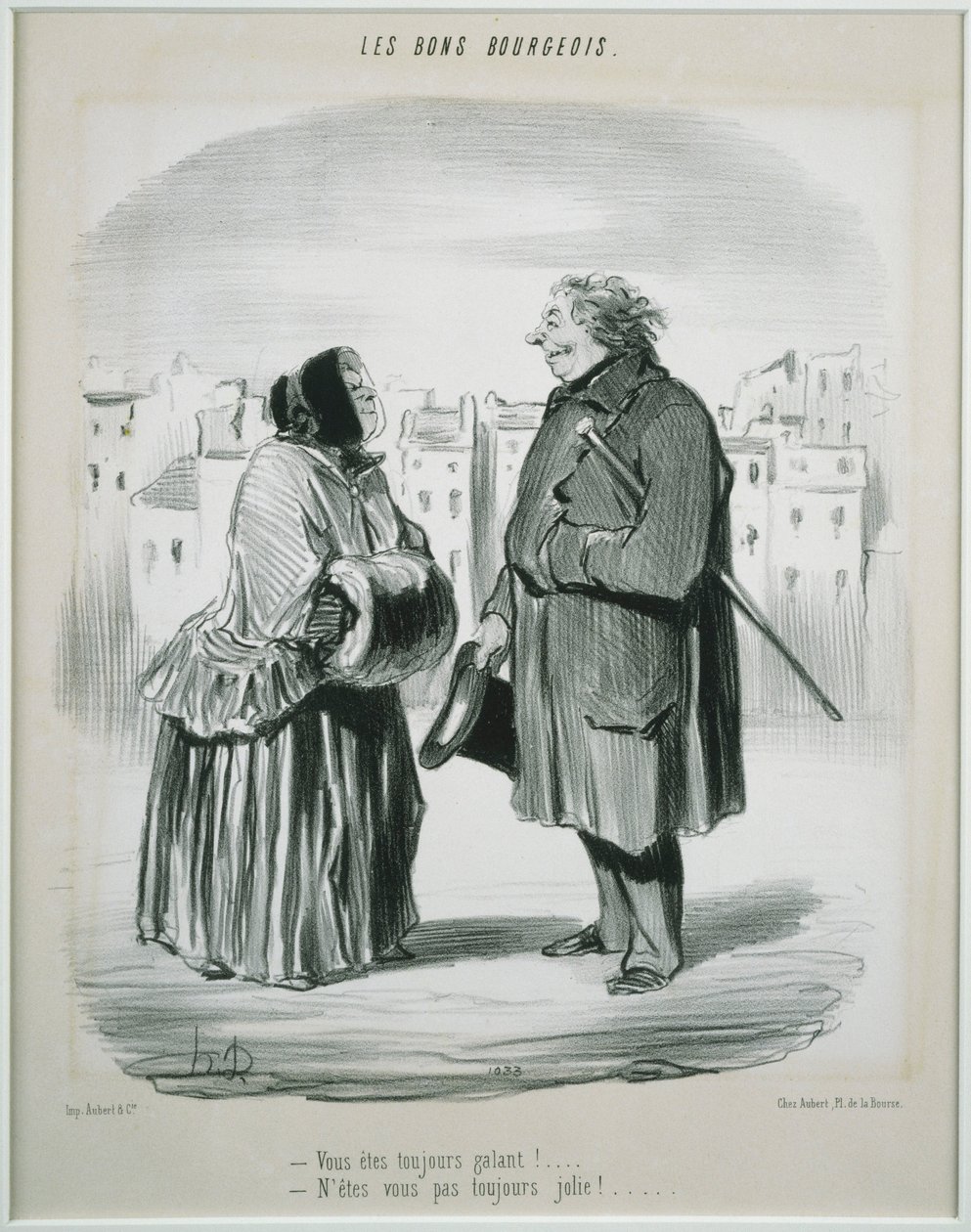 Les Bons Bourgeois- Zawsze jesteś szarmancki! autorstwa Honoré Daumier