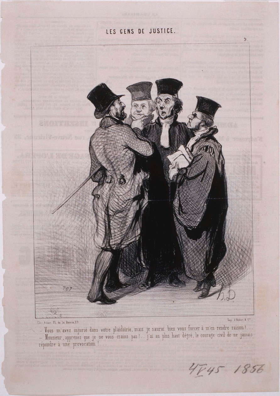 Ludu Sprawiedliwości - znieważyłeś mnie w swoich prośbach autorstwa Honoré Daumier