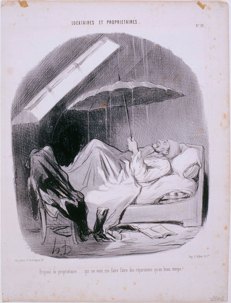 Najemcy i właściciele - Landlord Brigand ... autorstwa Honoré Daumier