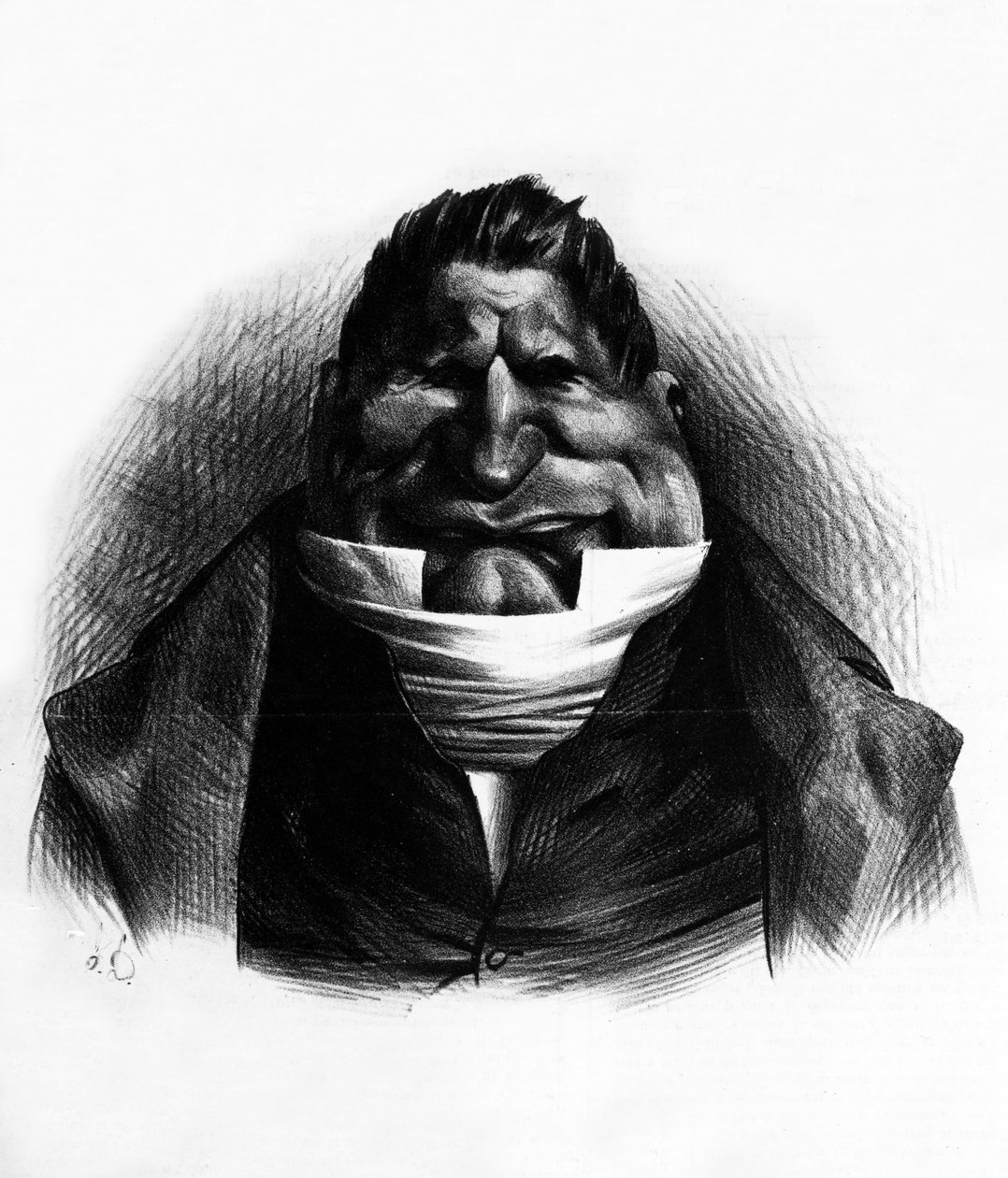 Pot-de-Naz, karykatura z „Le Charivari”, 2 maja 1833 autorstwa Honoré Daumier