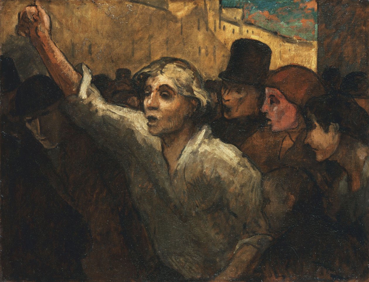 Powstanie (LEmeute) autorstwa Honoré Daumier