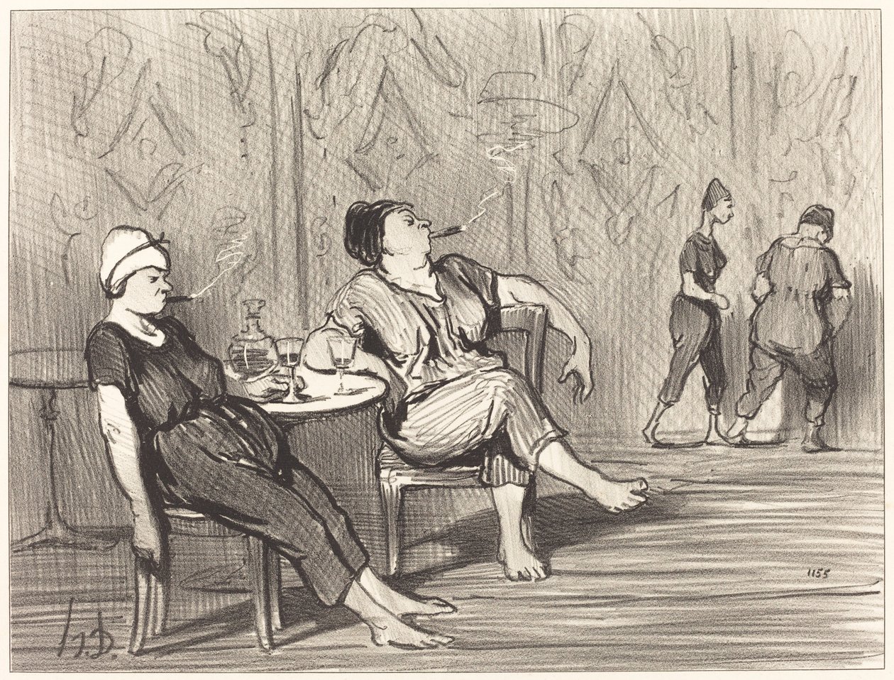 Przy barze autorstwa Honoré Daumier