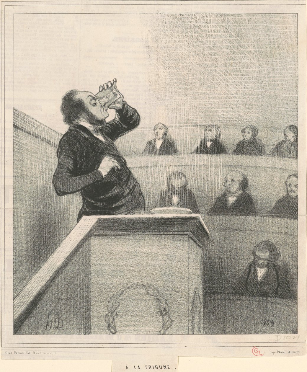 na trybunę autorstwa Honoré Daumier