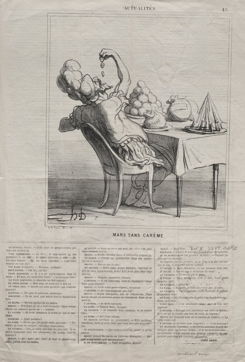 Fakty (nr 43): Marzec bez Wielkiego Postu autorstwa Honoré Daumier