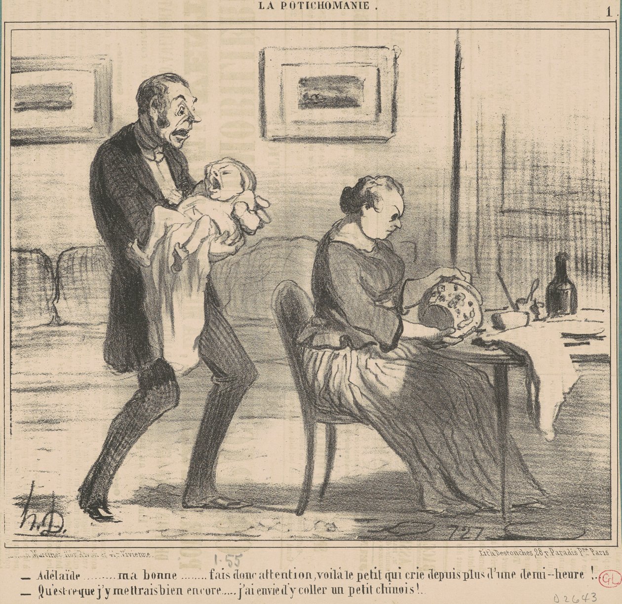 Adelaide... mój dobry... zrób to... autorstwa Honoré Daumier