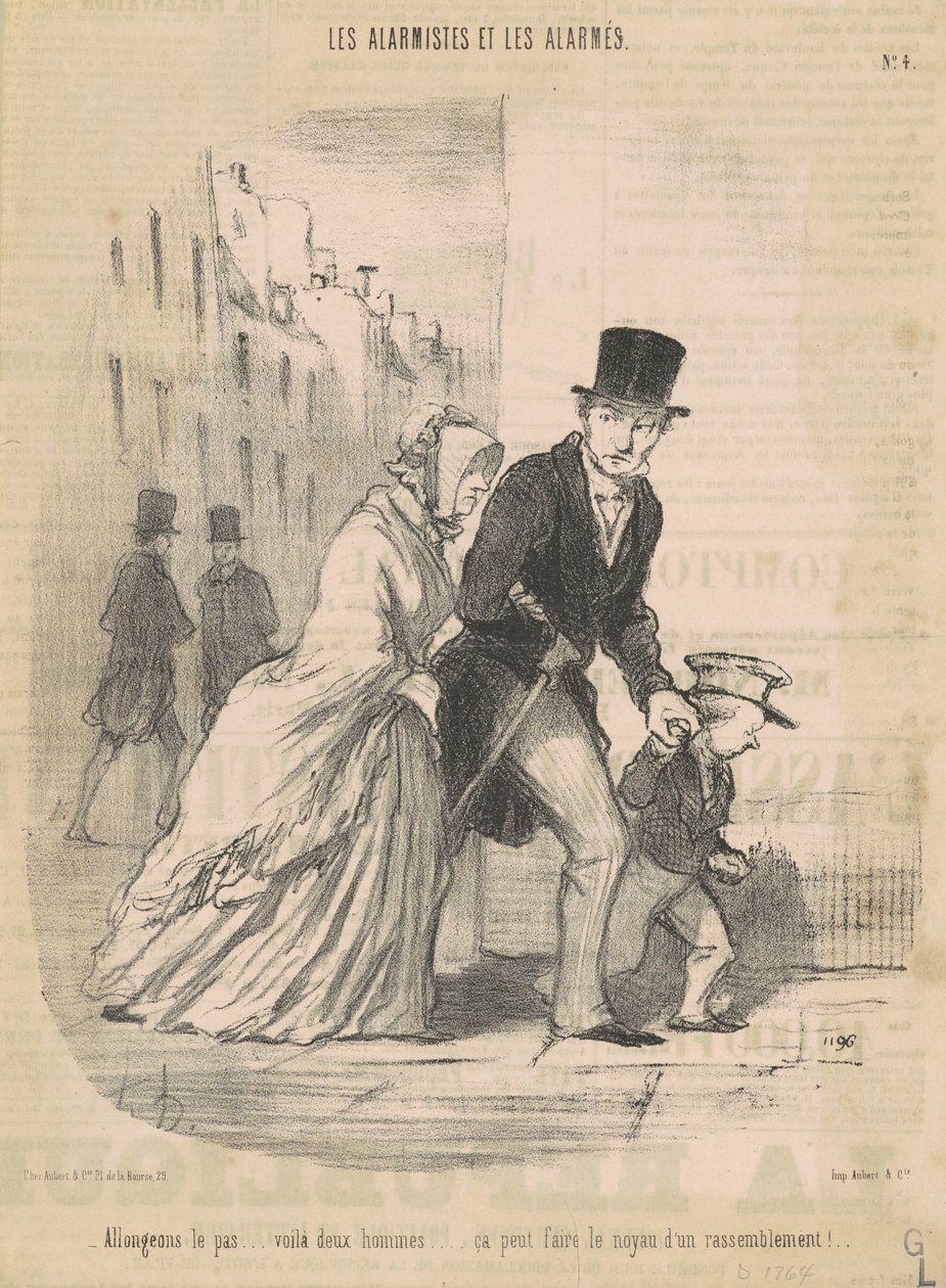 Wydłużmy krok... oto ci mężczyźni... autorstwa Honoré Daumier