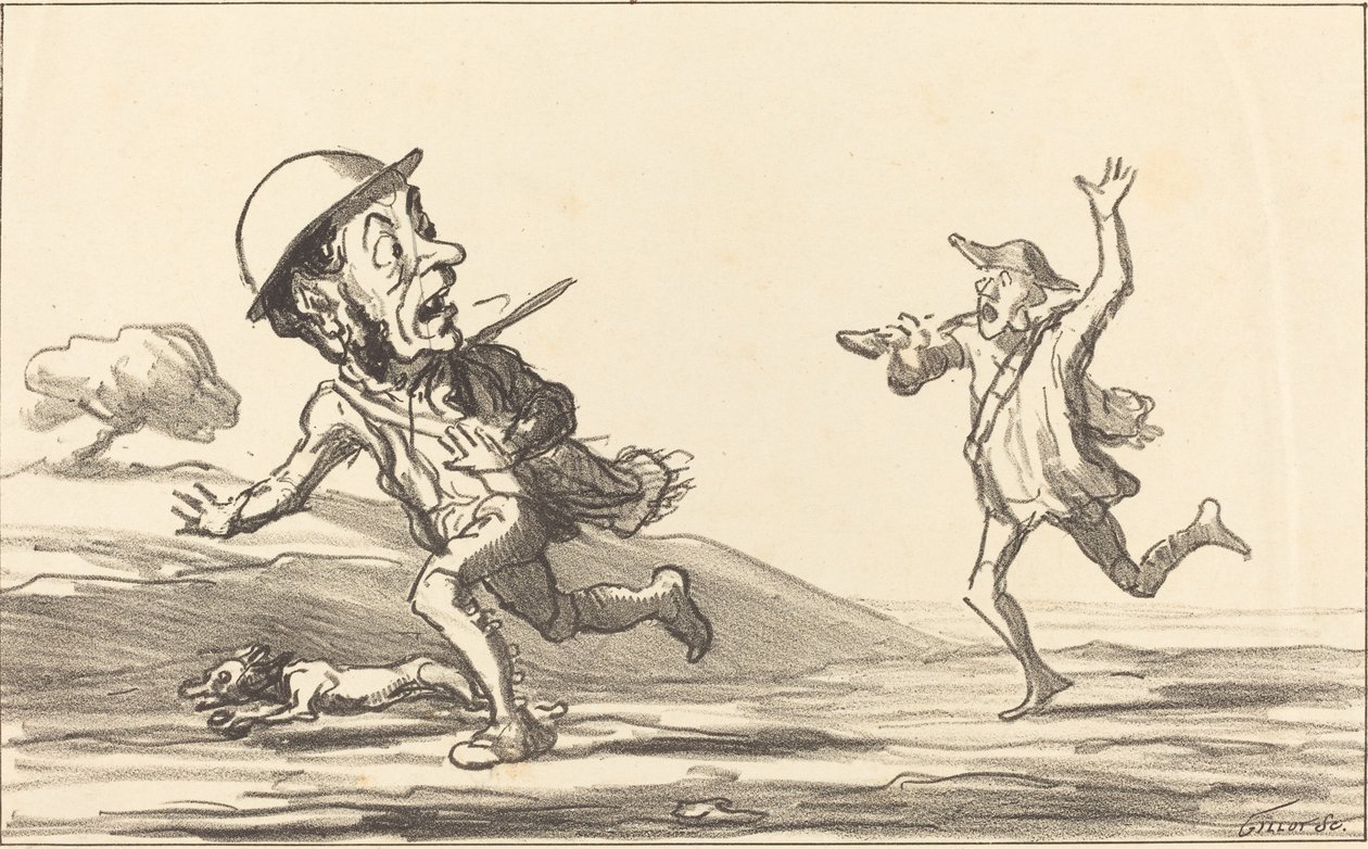 Chodź!... wydaje się... zarezerwowane polowanie autorstwa Honoré Daumier
