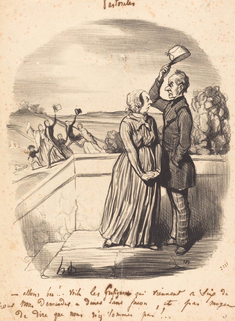 No dalej!...tu są grafignony... autorstwa Honoré Daumier