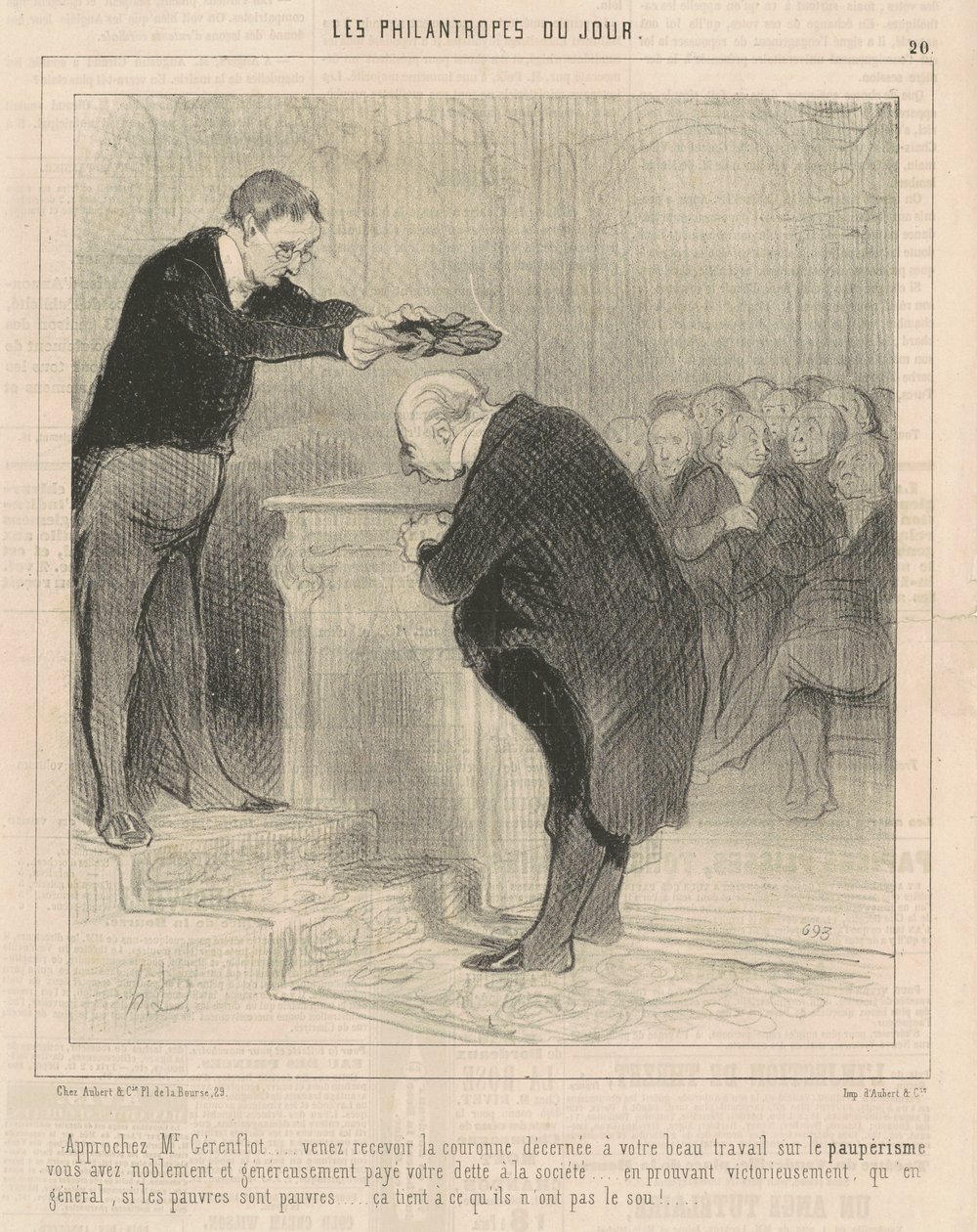 Podejdź do pana Gérenflota ... przyjdź i odbierz ... autorstwa Honoré Daumier