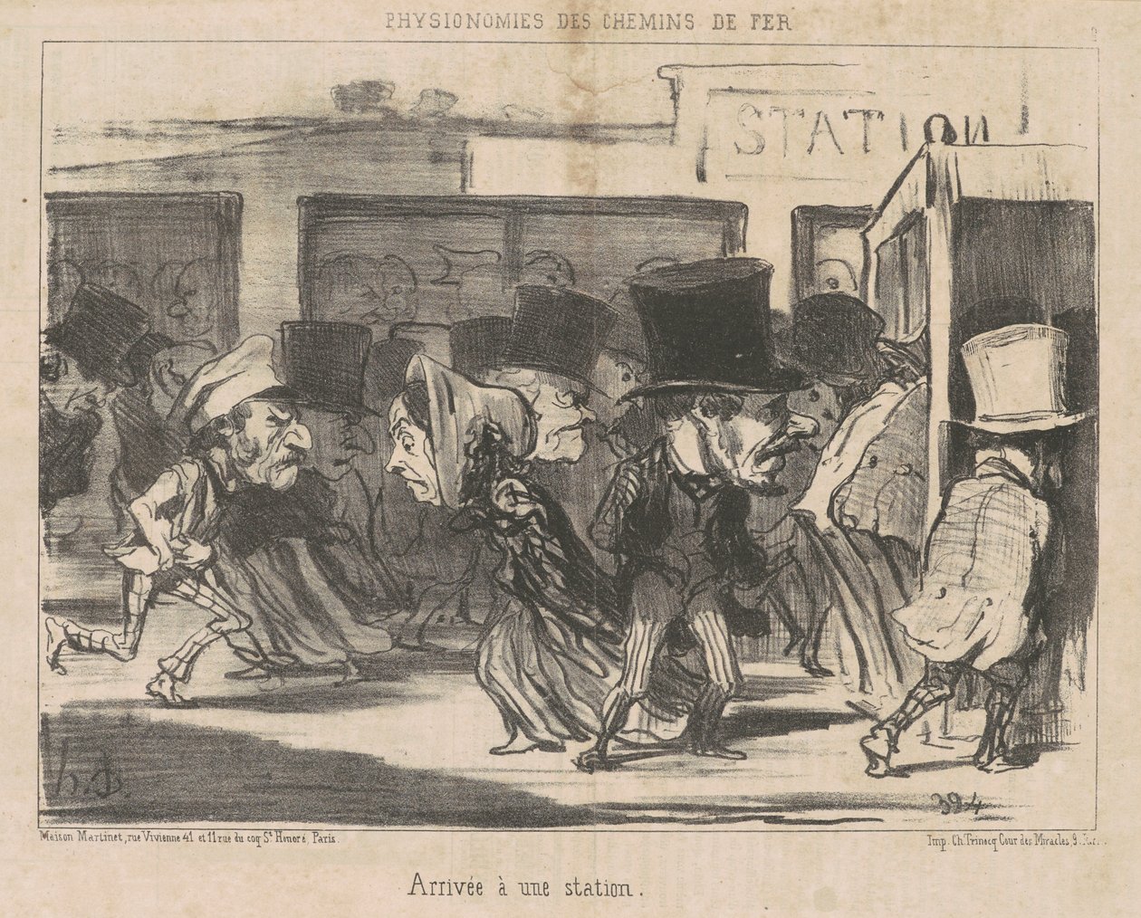 Przyjazd na stację autorstwa Honoré Daumier