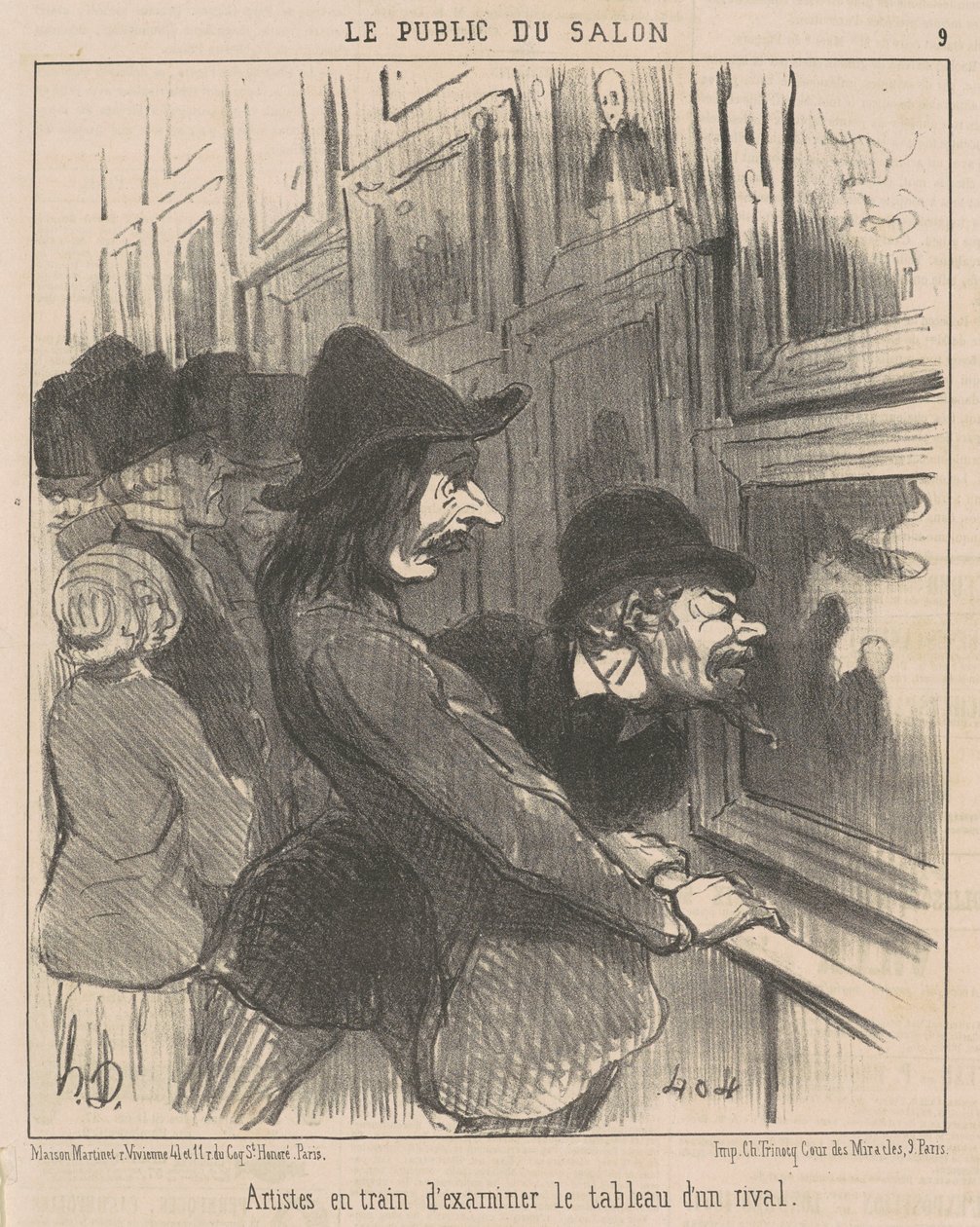 Artyści badający... autorstwa Honoré Daumier