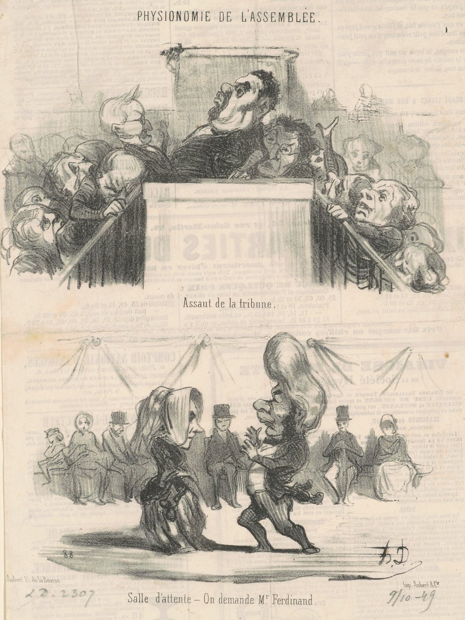 Atak na trybunę autorstwa Honoré Daumier