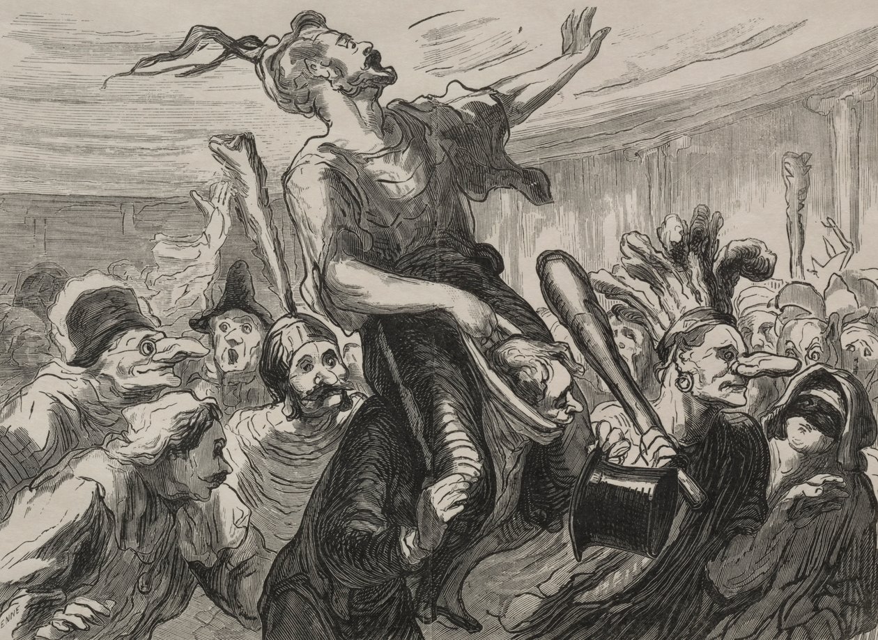 Bal w Operze: niech żyją flambarci. autorstwa Honoré Daumier